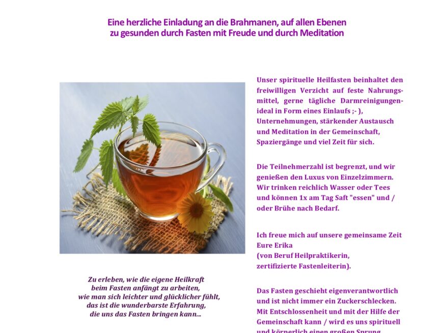 Familie: Heilfasten im Januar